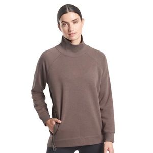 Athleta Cozy Karma Side Zip Funnel Neck Top